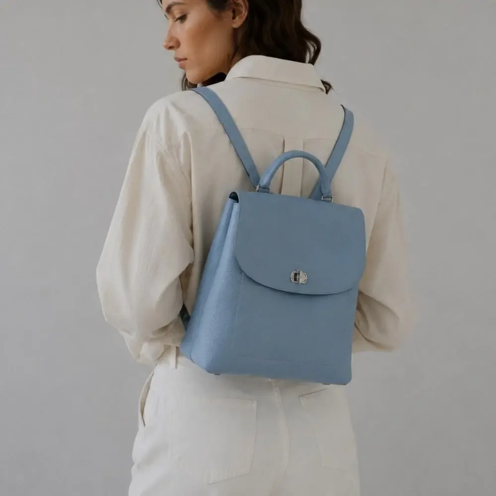 Kate Spade New York Blue Morning Sky Leather Backpack Womens One Size